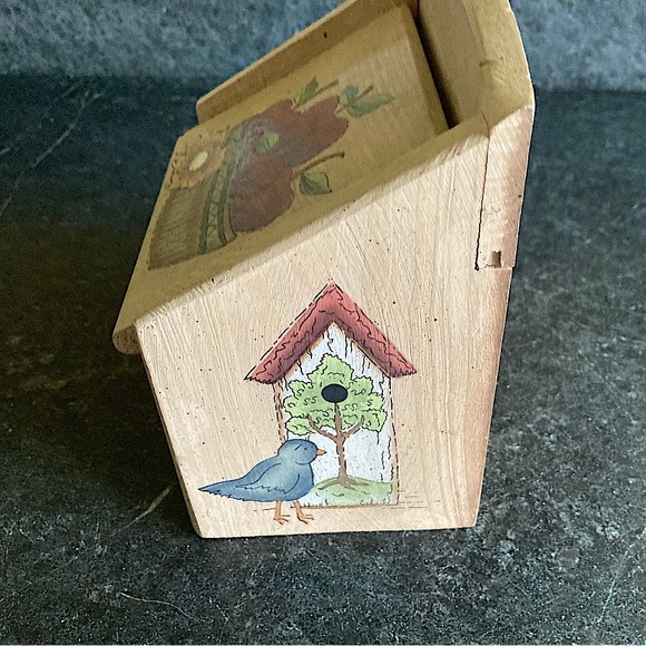 Recipe Box with Apples and Bird design - Picture 6 of 8